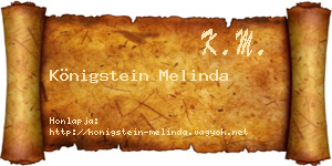 Königstein Melinda névjegykártya