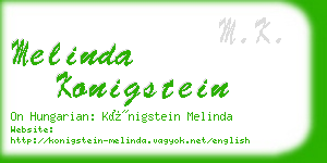 melinda konigstein business card